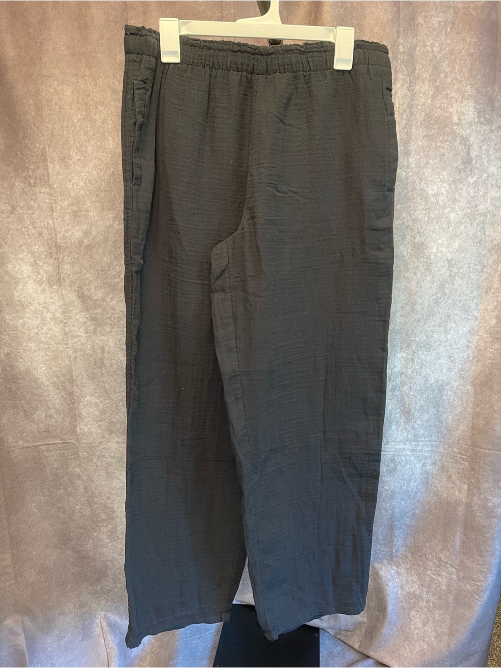 Coldwater Creek  Black Relaxed Cotton Pants